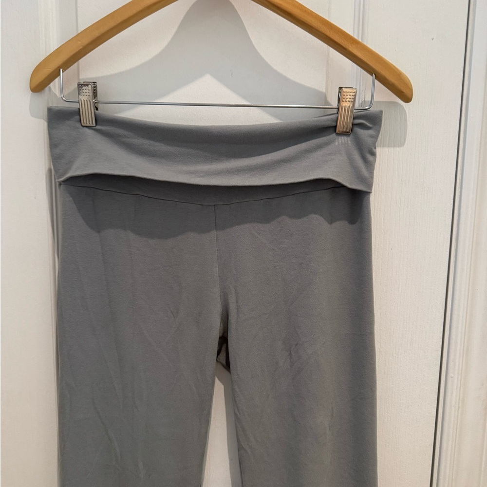 Skims Fold Over Cotton Jersey Soft Lounge Flare Pants - Picture 2 of 5